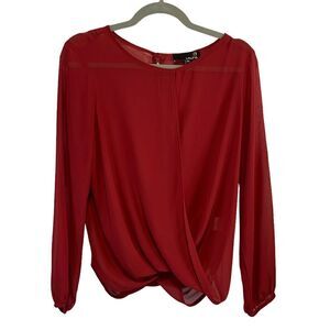 Laura Red Crossover Top